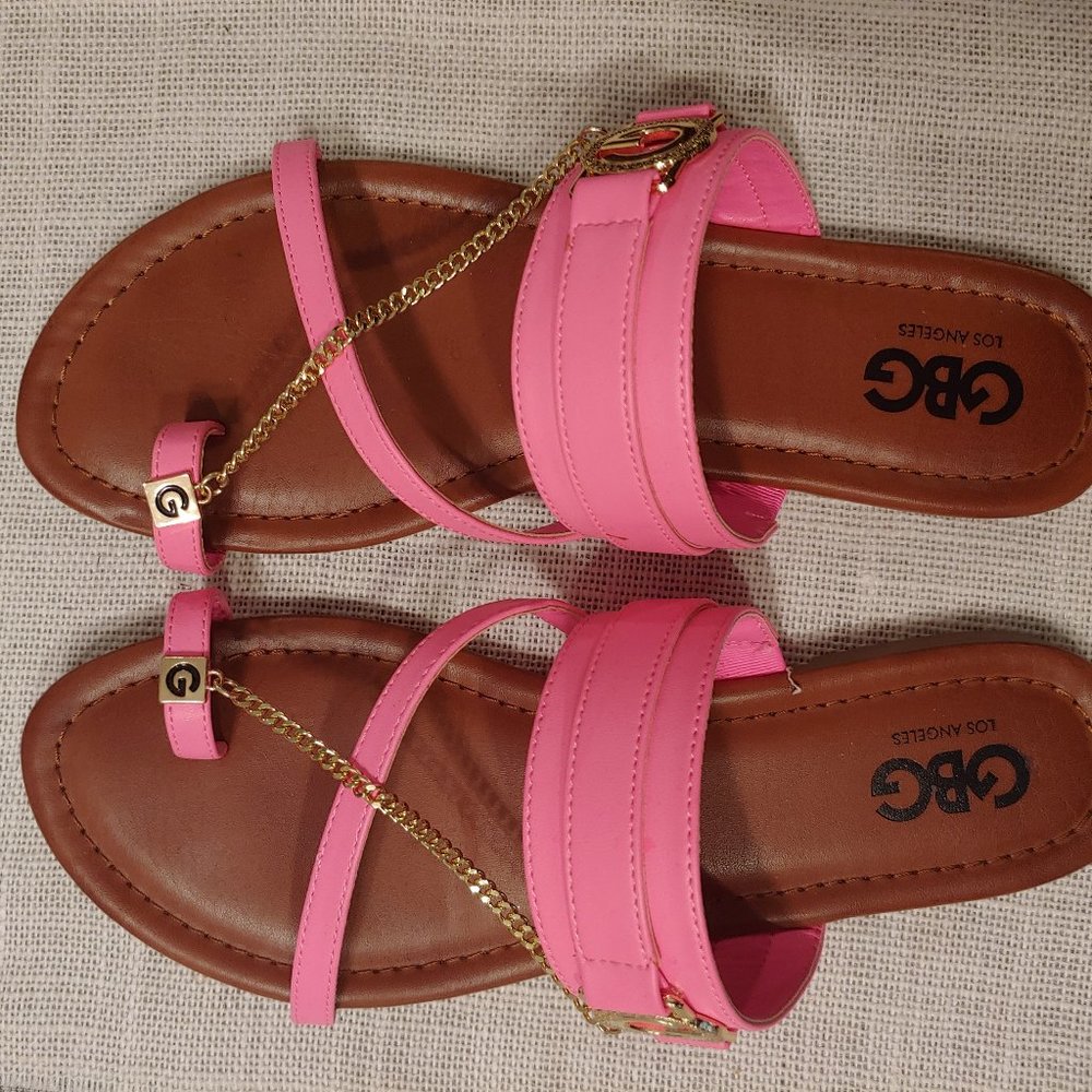 CBG Los Angeles hot pink sandals 9.5